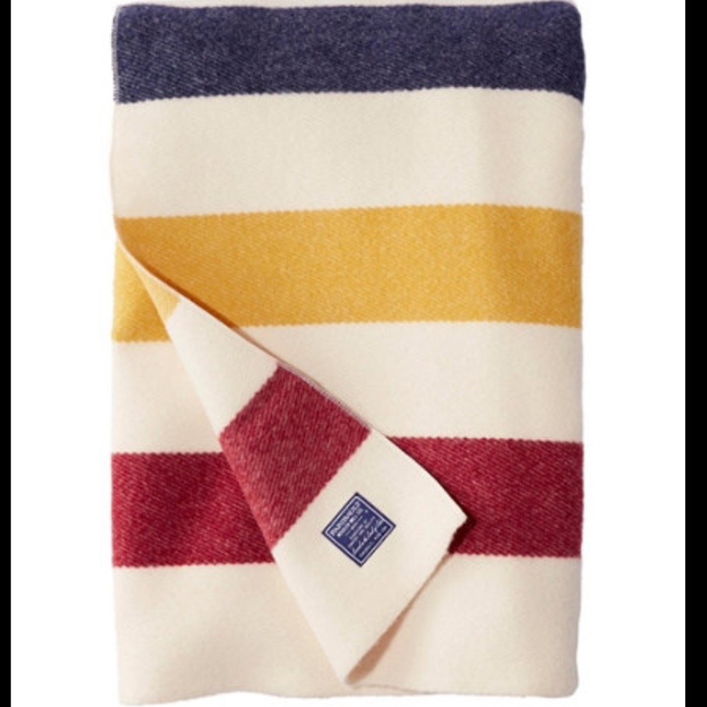 LL BEAN vintage frontier  wool blanket